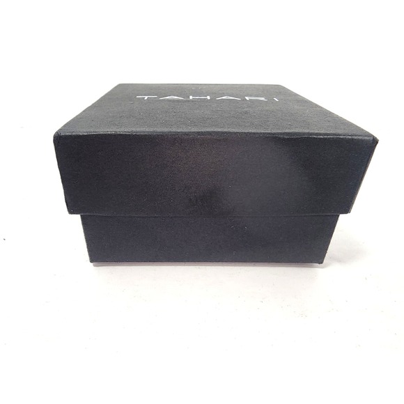 TAHARI Silver Plated Necklace W/ Round Bezel Crystal Earrings Jewelry Set NR $60 - Picture 6 of 8